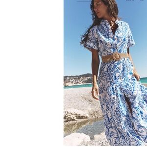 Zara BELTED PRINTED SHIRT DRESS - Size S - Worn once